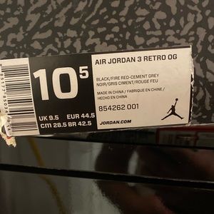 Jordans retro 3  og